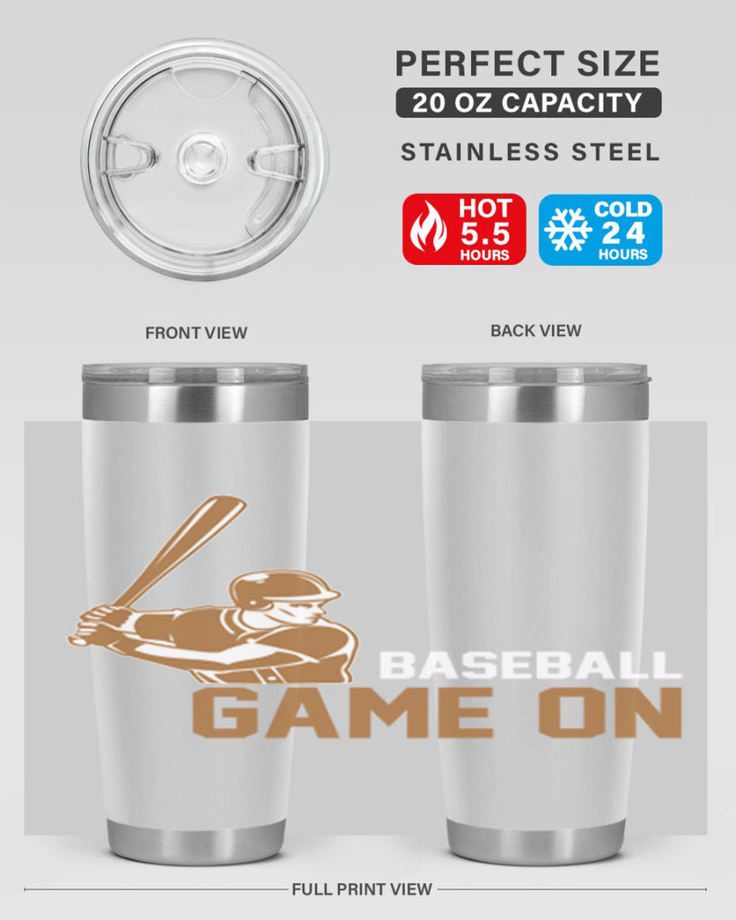Baseball game 1446#- baseball- Tumbler