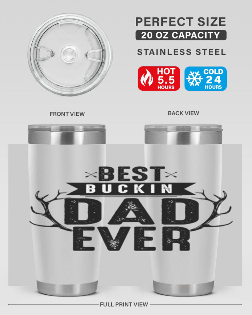 Best Buckin Dad ever 48#- dad- Tumbler