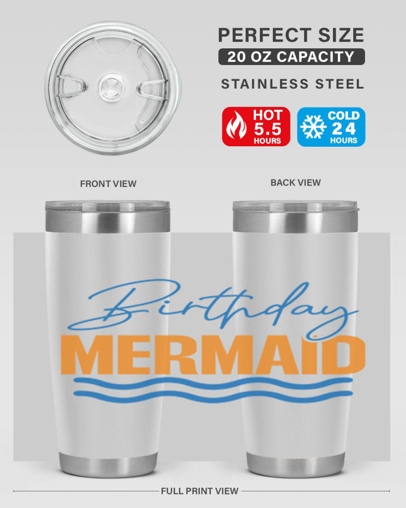Birthday Mermaid 73#- mermaid- Tumbler
