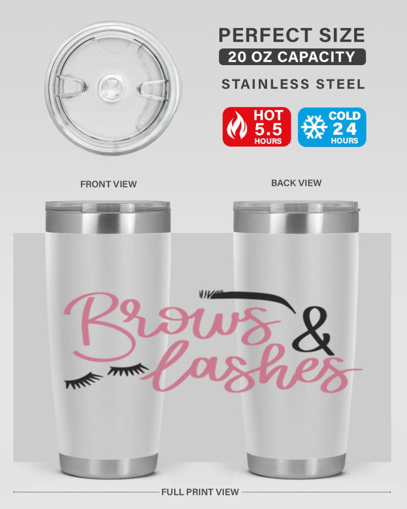 Brows Lashes Style 122#- make up- Tumbler