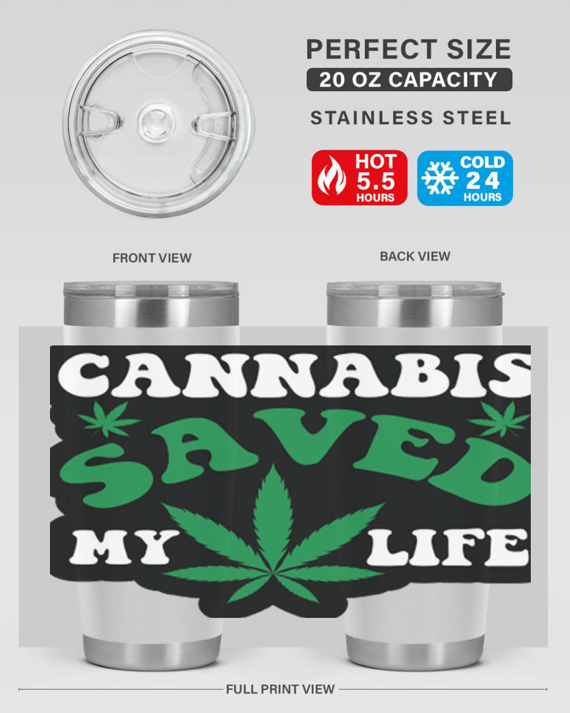 Cannabis saved my life 52#- marijuana- Tumbler