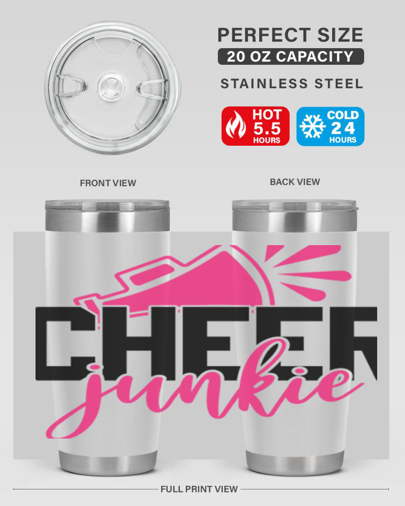 Cheer junkie 1390#- cheer- Tumbler