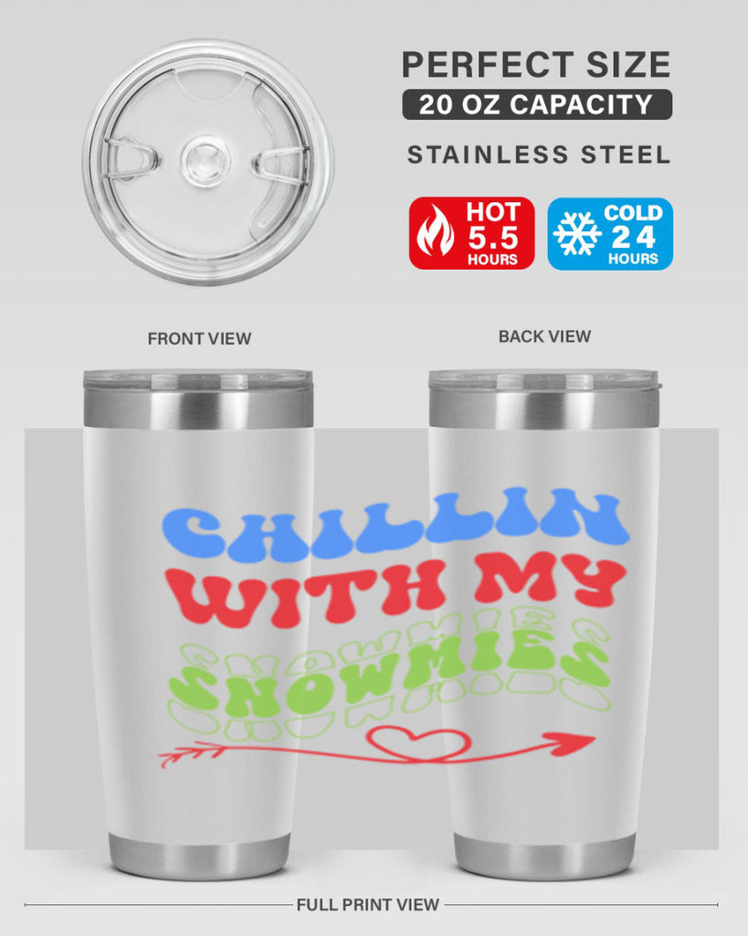 Chillin with my snowmies 42#- winter- Tumbler