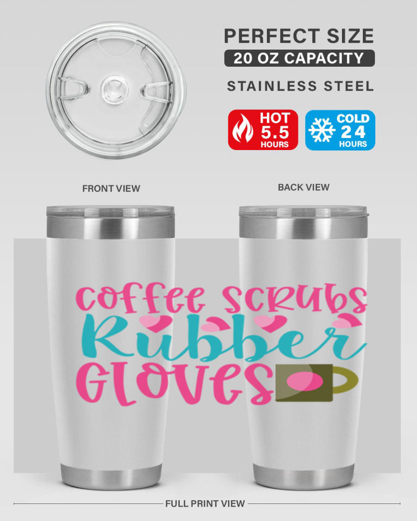 Coffee Scrubs Rubber Gloves Style 391#- nurse- tumbler