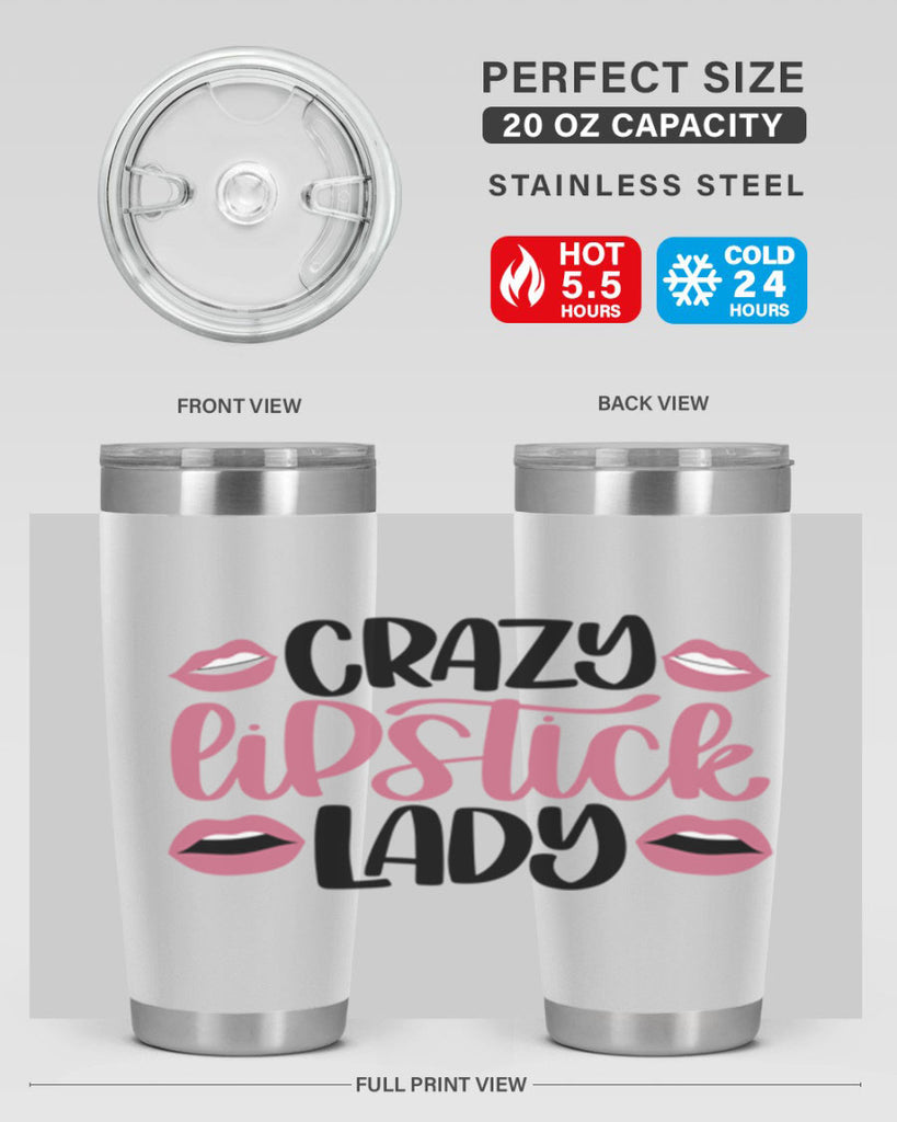 Crazy Lipstick Lady Style 107#- make up- Tumbler