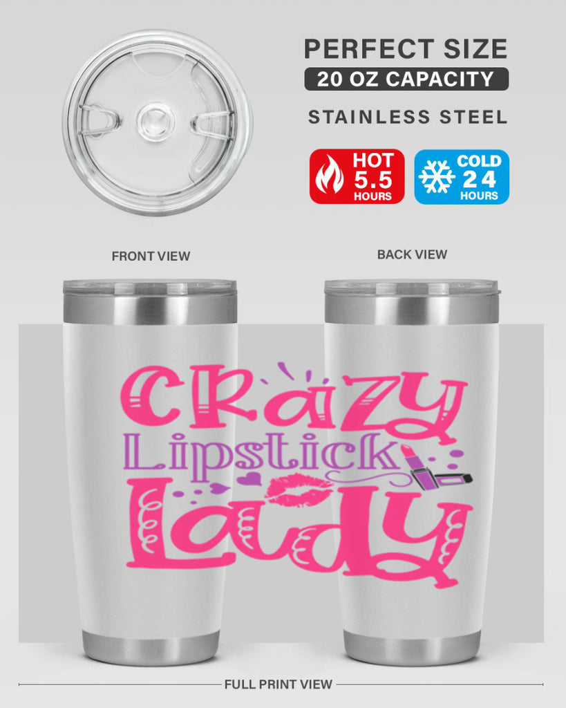 Crazy Lipstick Lady Style 241#- make up- Tumbler