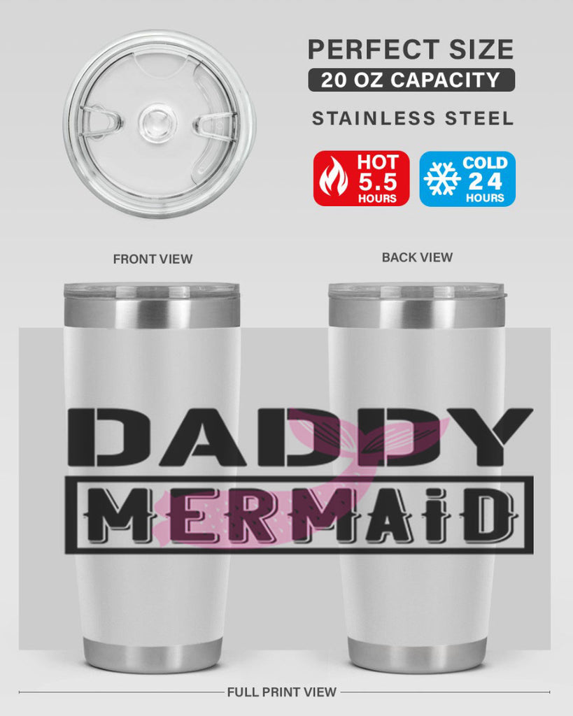 Daddy mermaid 112#- mermaid- Tumbler