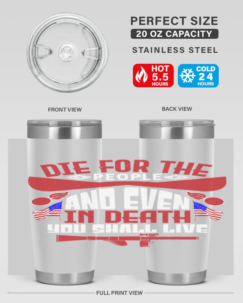 Die for the people and live Style 41#- Fourt Of July- Tumbler