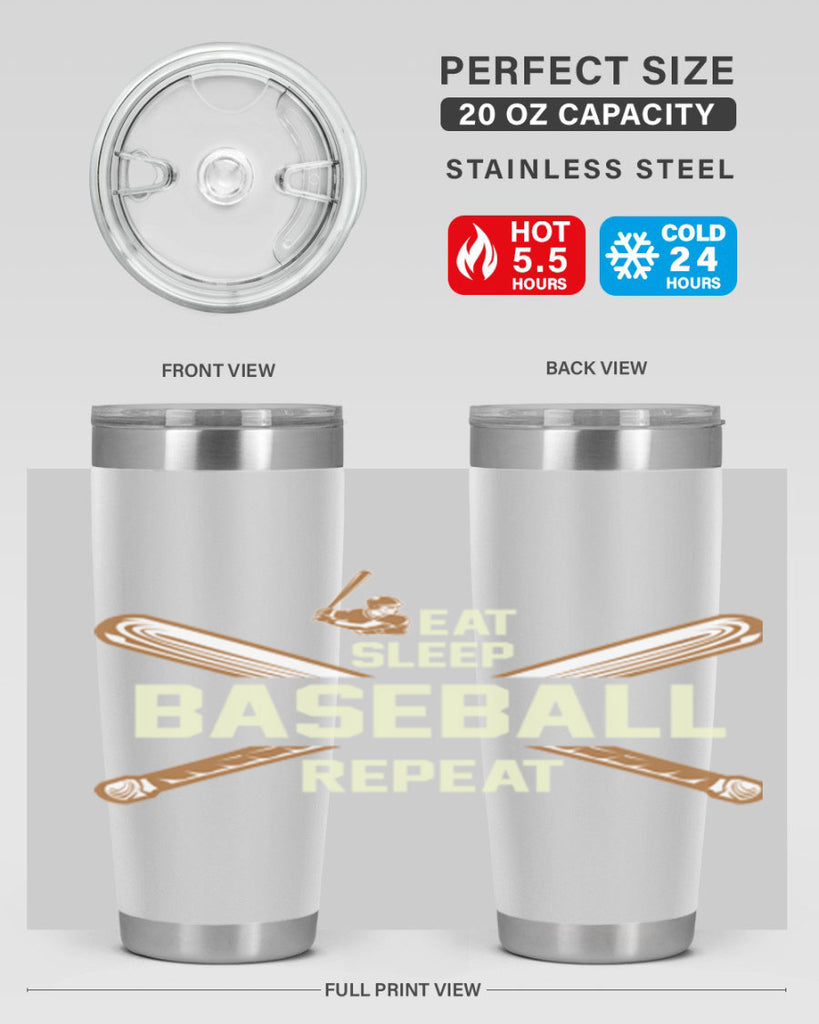 Eat 1285#- baseball- Tumbler