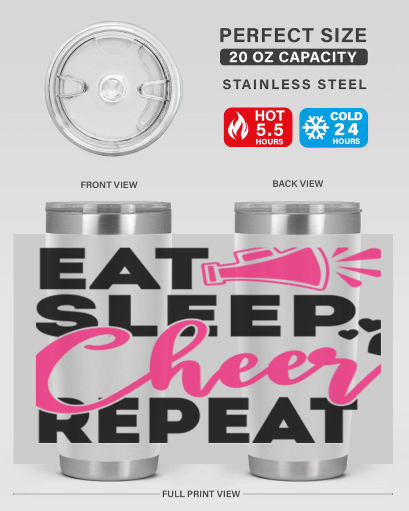 Eat Sleep Cheer Repeate 1315#- cheer- Tumbler
