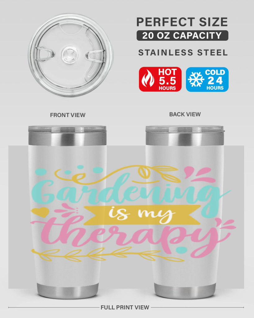 Gardening is my therapy Style 66#- summer- Tumbler