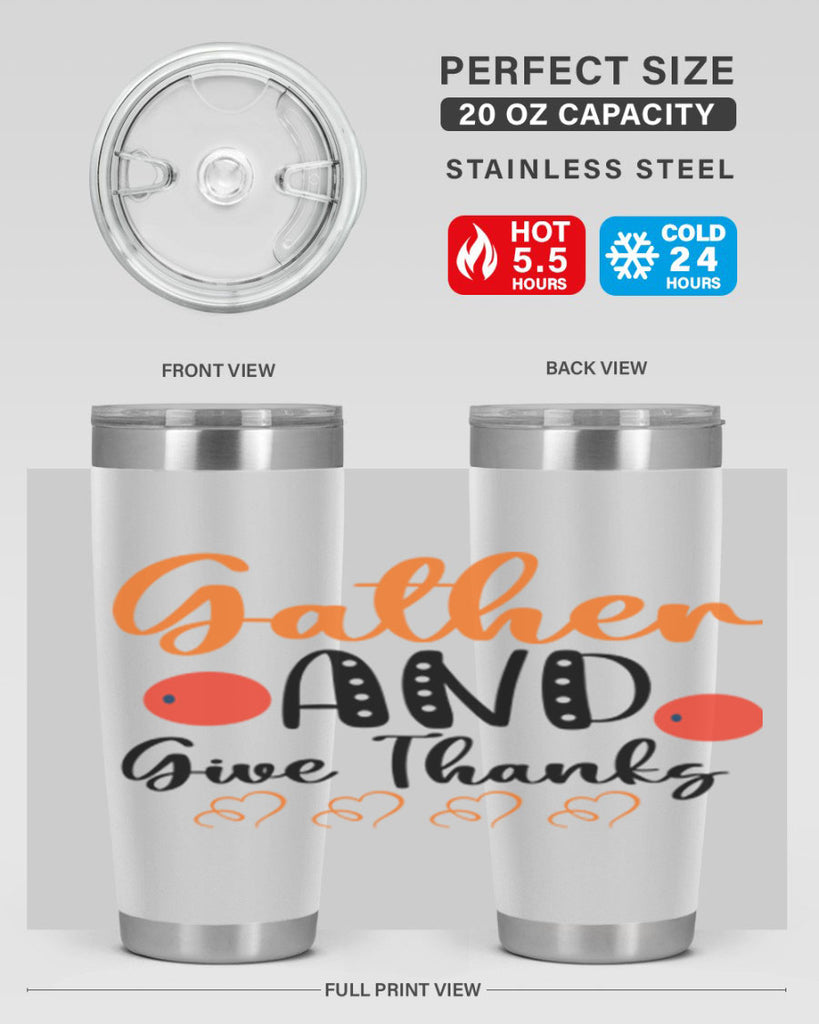 Gather And Give Thanks 188#- fall- Tumbler