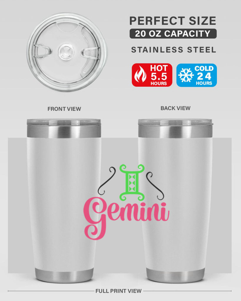 Gemini 224#- zodiac- Tumbler