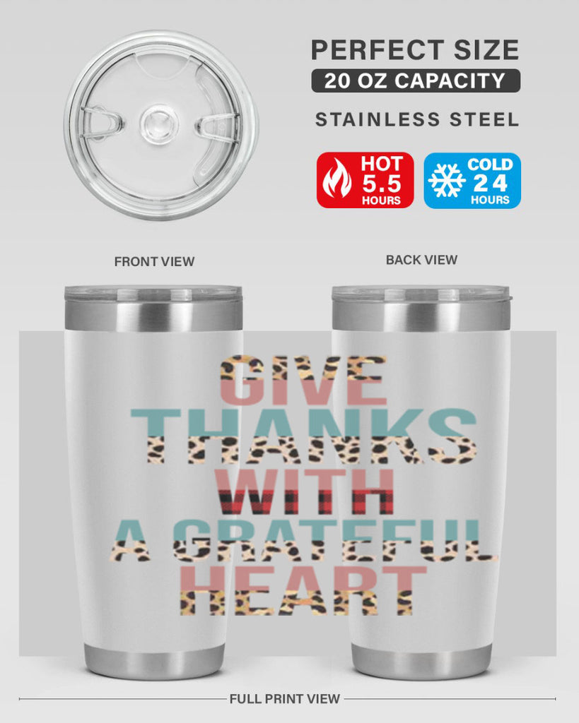 Give thanks with a grateful heart 195#- fall- Tumbler