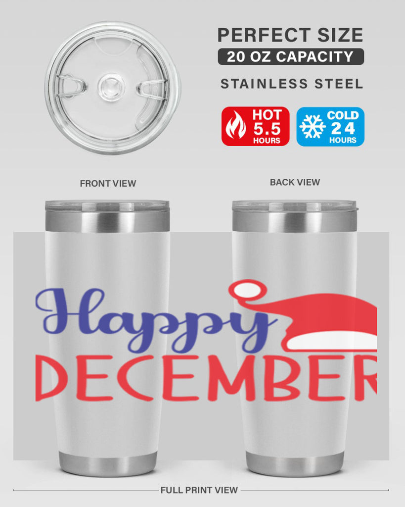 Happy December 135#- winter- Tumbler