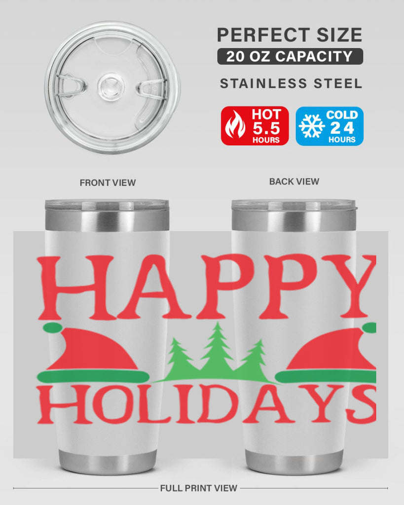 Happy Holidays 136#- winter- Tumbler