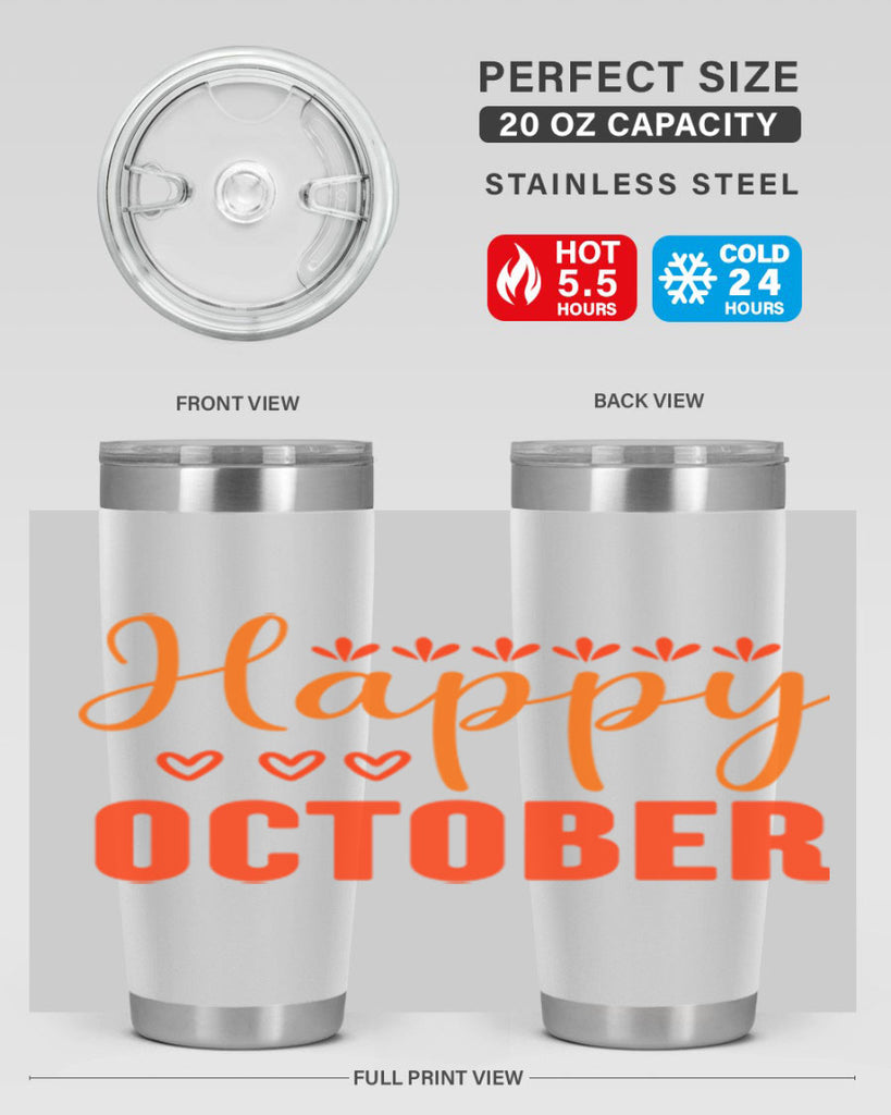 Happy October Design 237#- fall- Tumbler