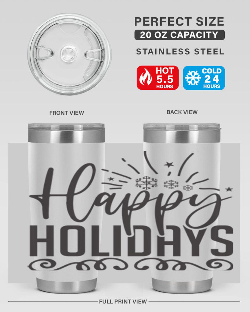 Happy holidays 137#- winter- Tumbler