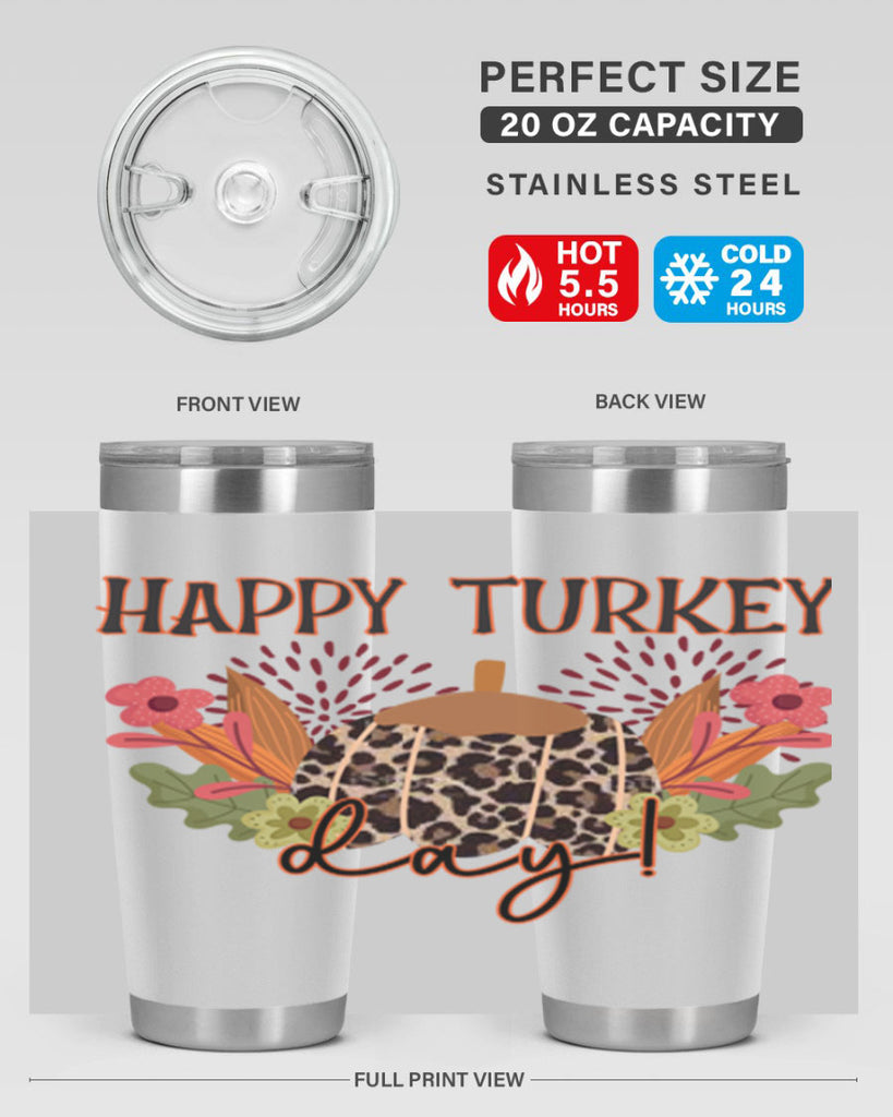 Happy turkey day 253#- fall- Tumbler