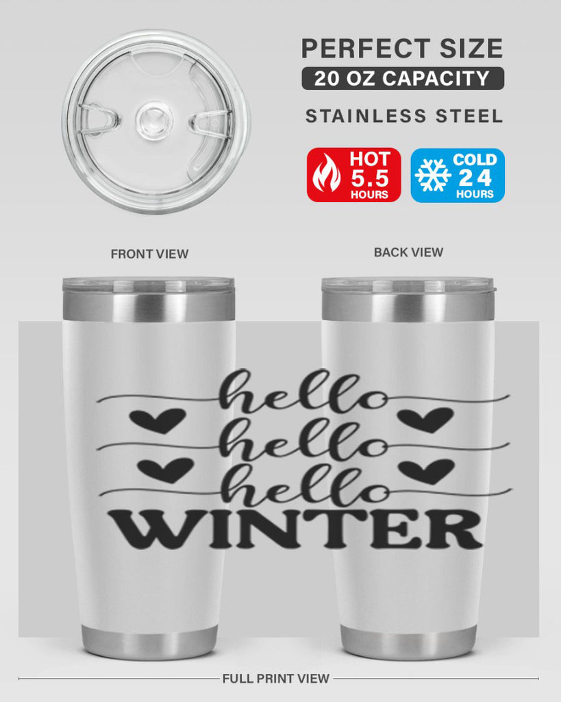 Hello Winter 167#- winter- Tumbler