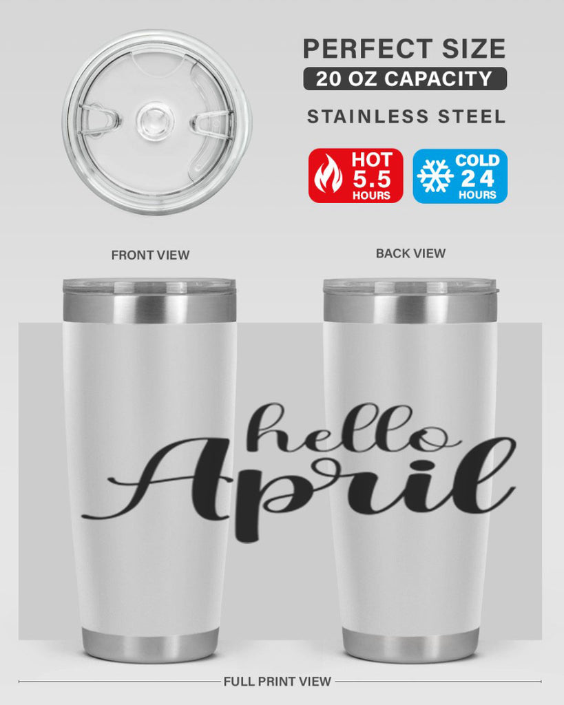 Hello april  219#- spring- Tumbler