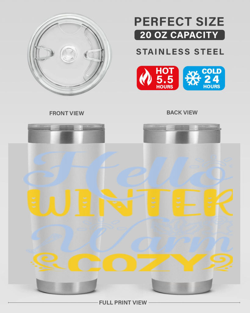 Hello winter warm cozy166#- winter- Tumbler