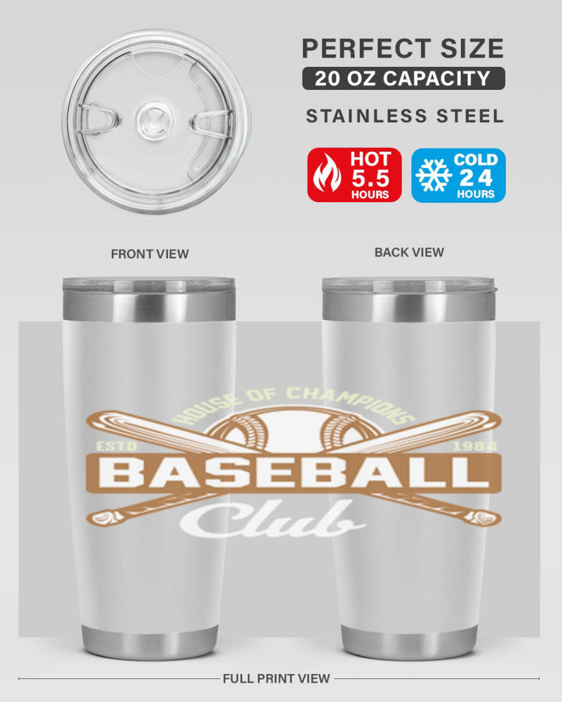 House 1178#- baseball- Tumbler