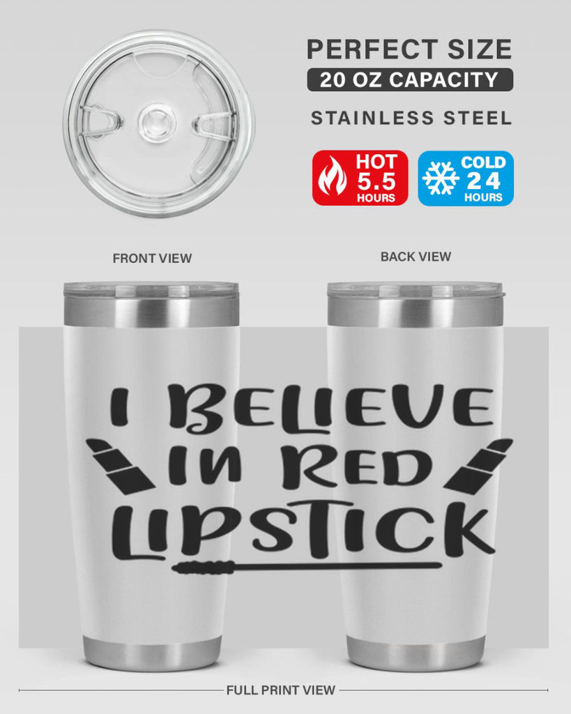 I Believe In Red Lipstick 104#- fashion- Cotton Tank