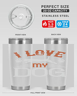 I Love My Dog Style 189#- dog- Tumbler