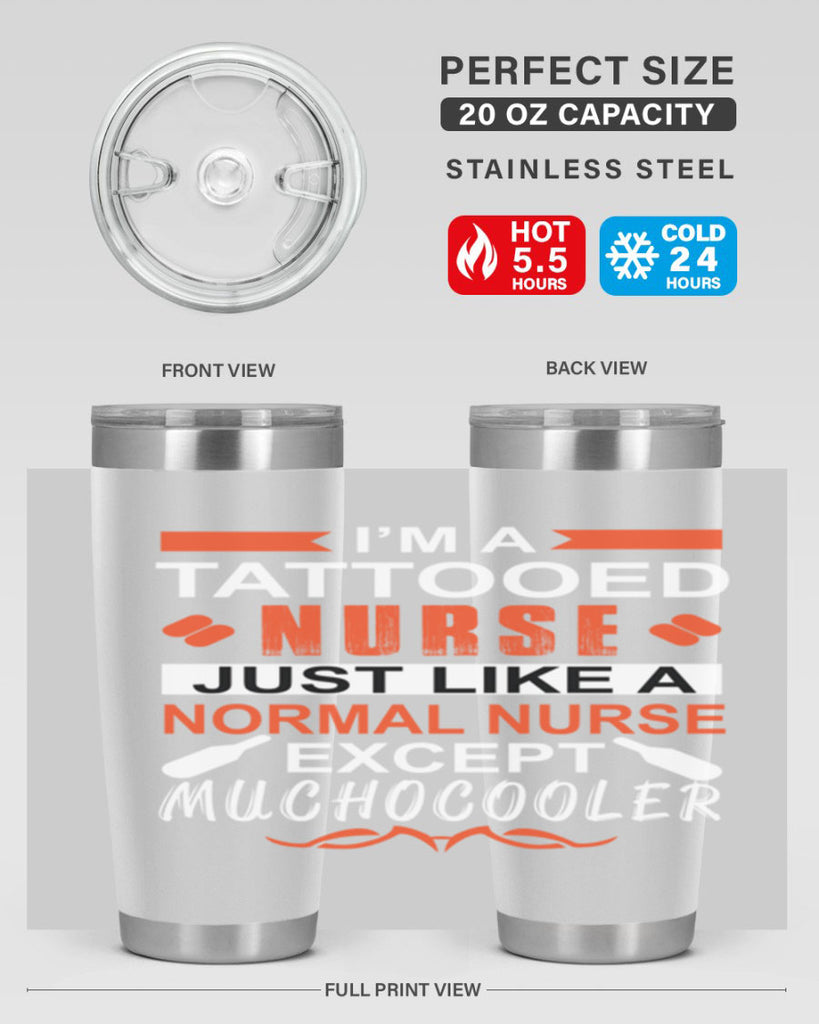 I am tattooed nurse Style 325#- nurse- tumbler
