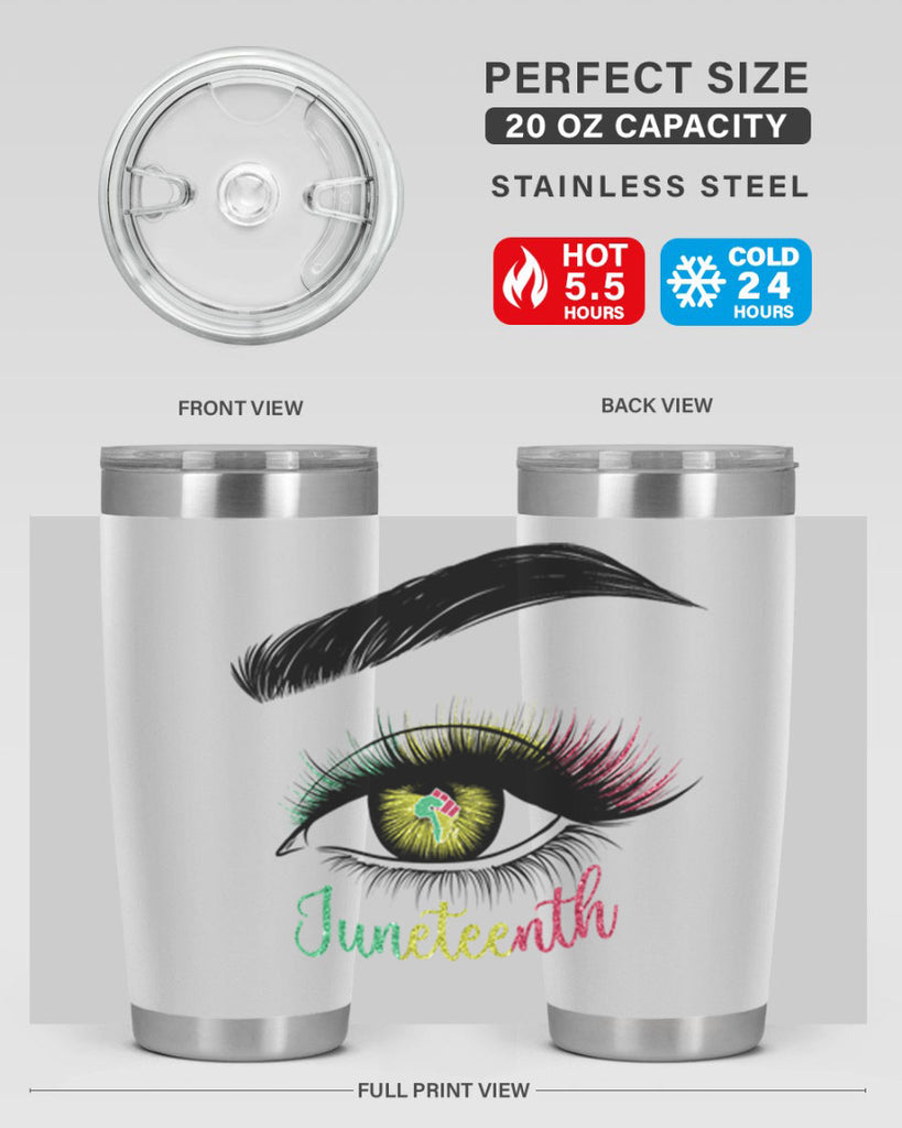 Juneteenth 1865 GirlS Eye 3#- Juneteenth- tumbler
