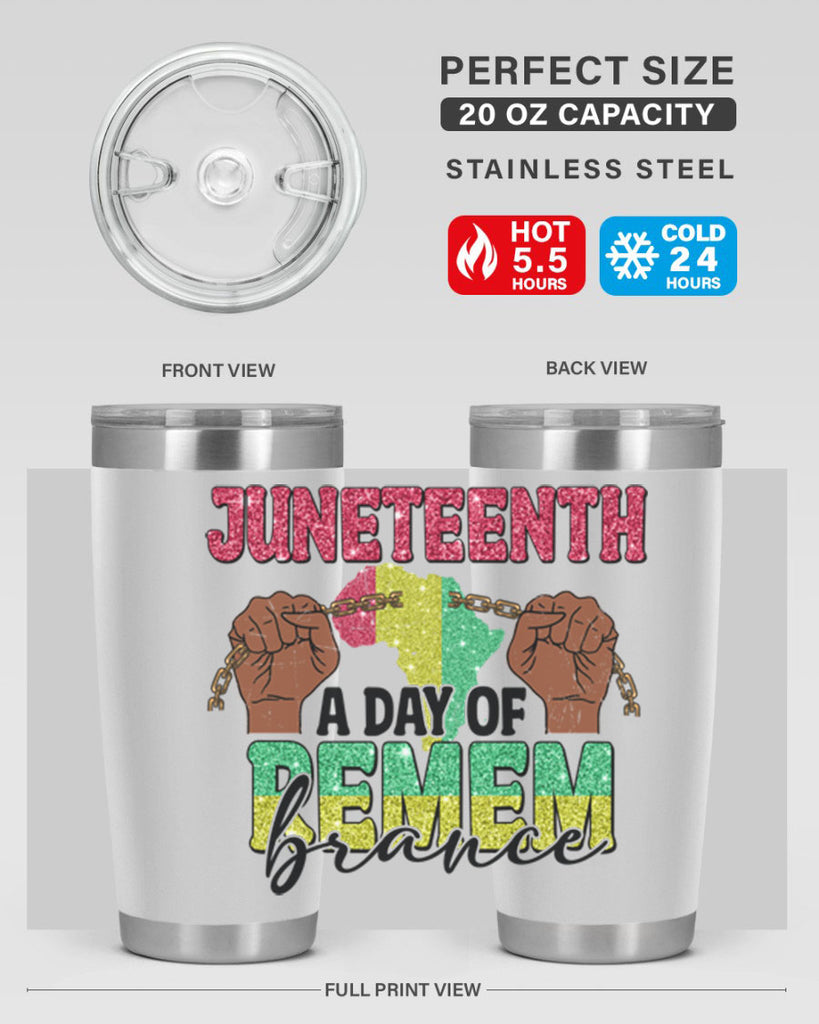 Juneteenth A Day Of Remembrance Png 9#- Juneteenth- tumbler