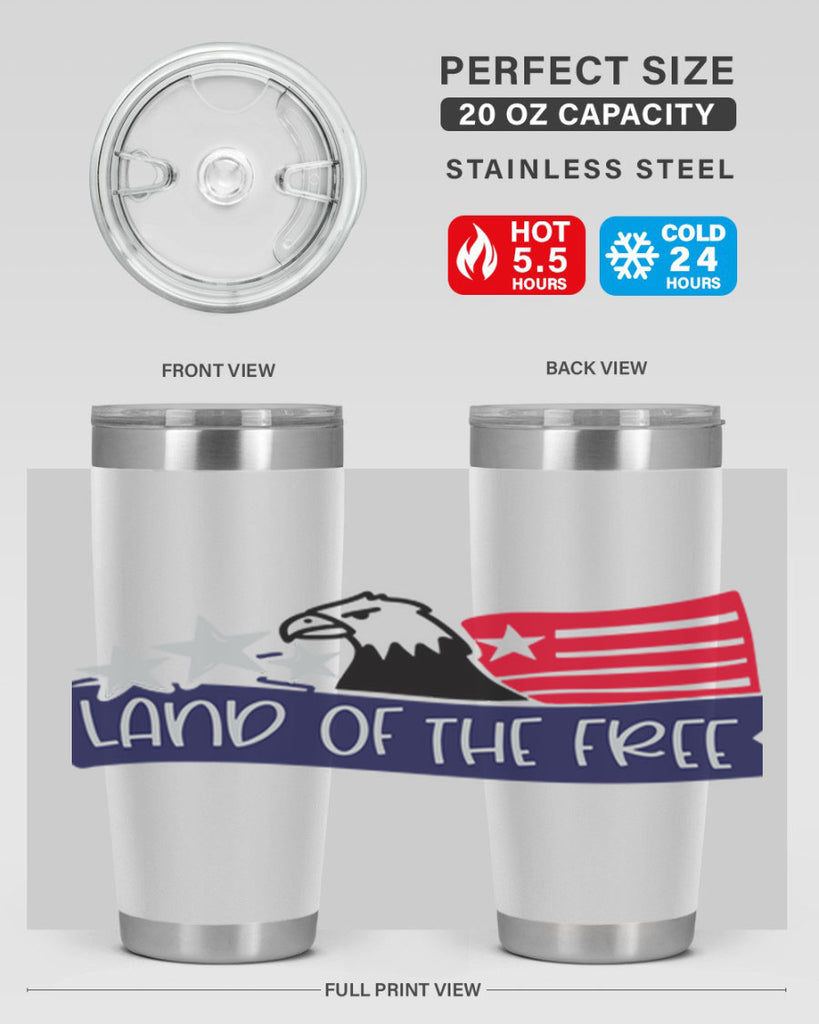 Land Of The Free Style 157#- Fourt Of July- Tumbler