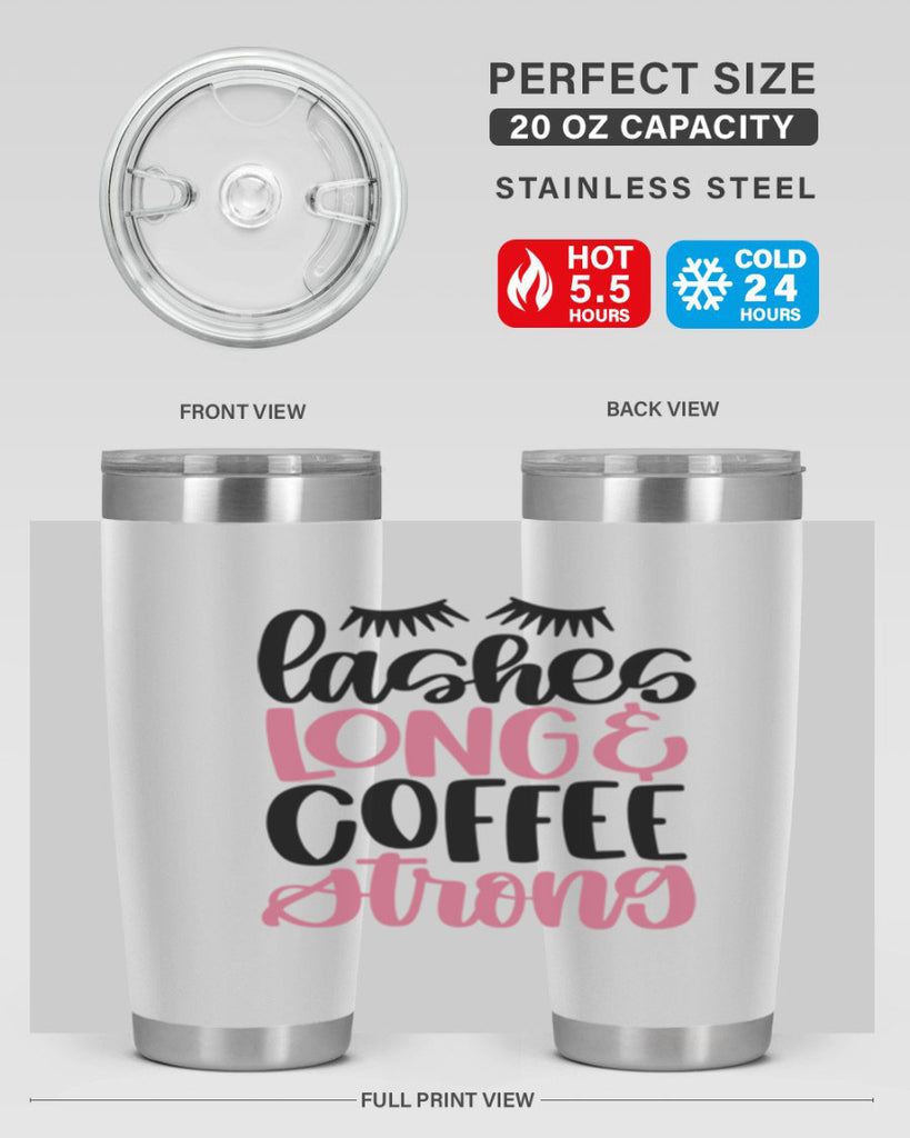 Lashes Long Coffee Strong Style 67#- make up- Tumbler