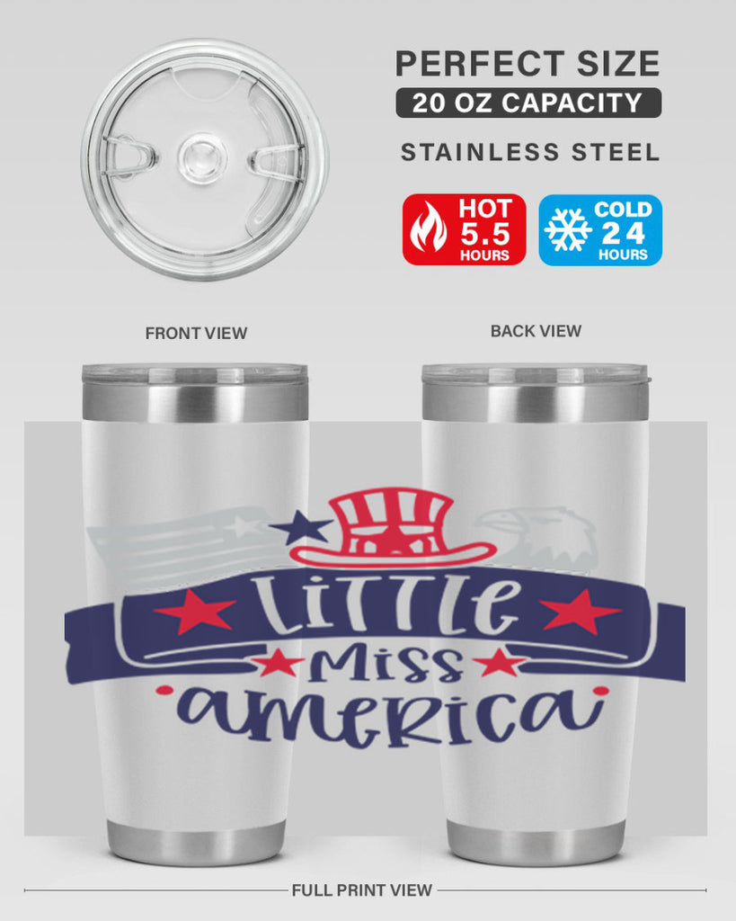 Little Miss America Style 162#- Fourt Of July- Tumbler