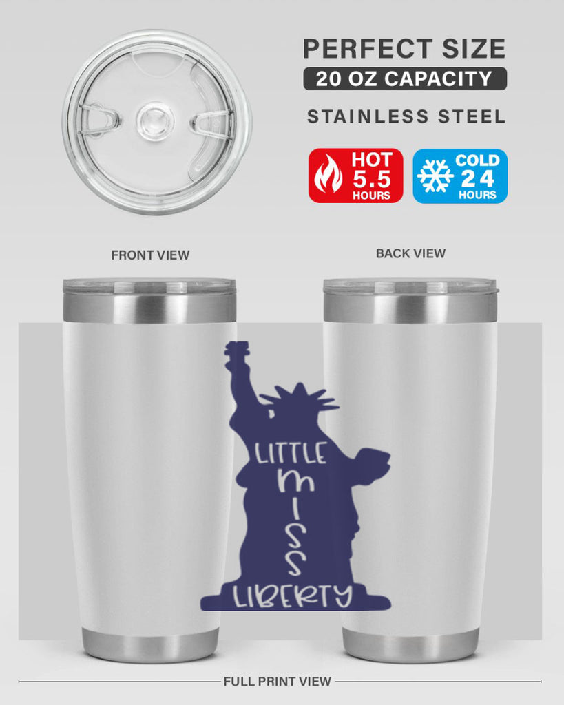 Little Miss Liberty Style 163#- Fourt Of July- Tumbler