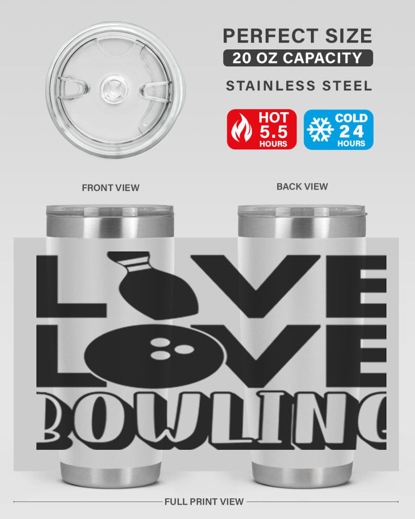 Live Love Bowling 833#- bowlig- Tumbler