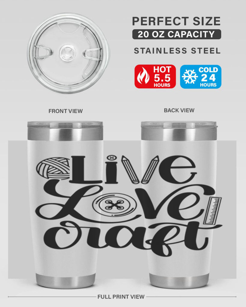 Live Love Craft 14#- crafting- Tumbler