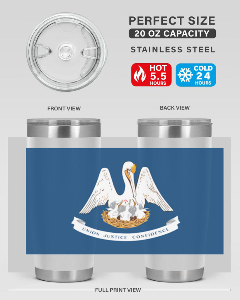 Louisiana 34#- Us Flags- Tumbler