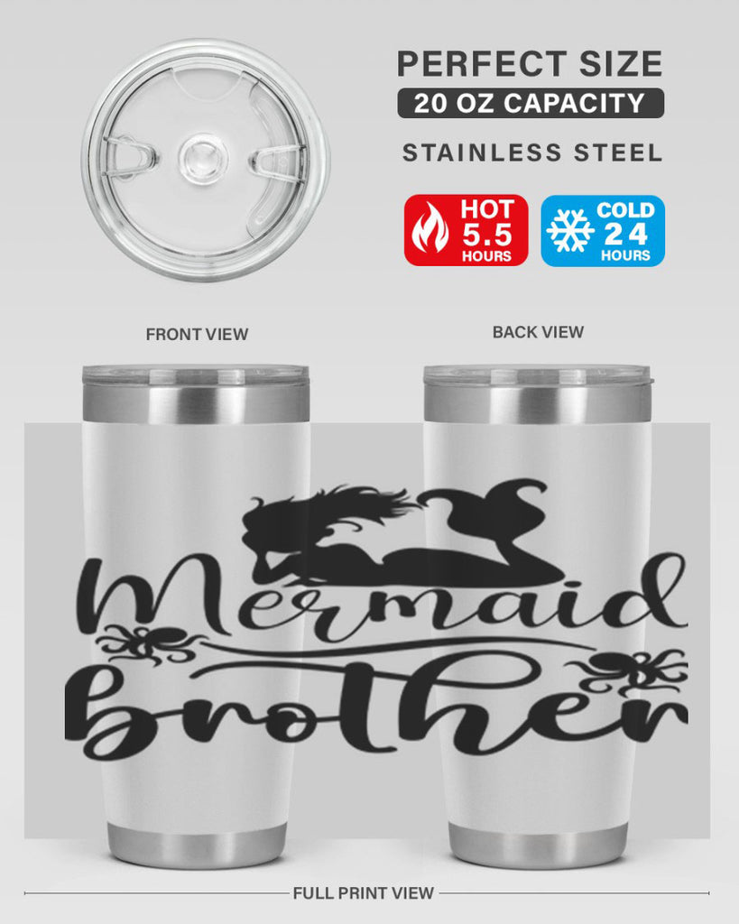 Mermaid Brother 355#- mermaid- Tumbler