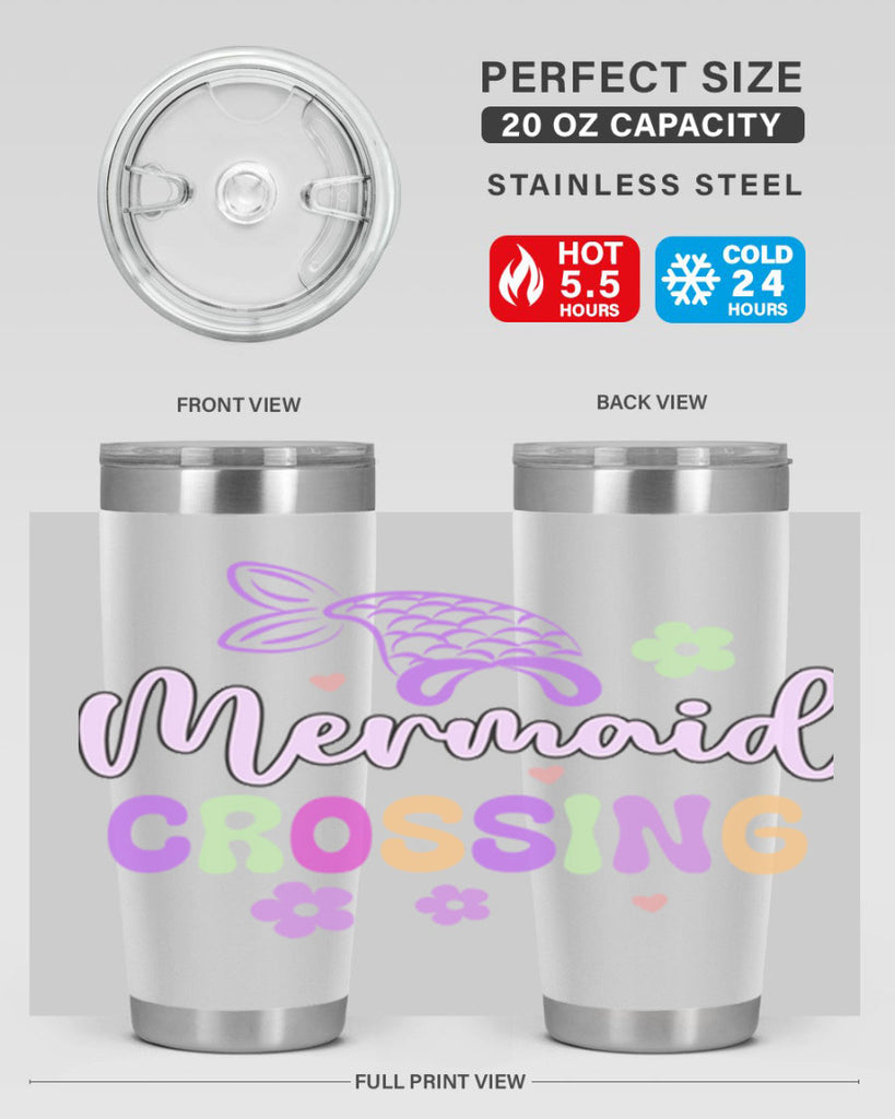 Mermaid Crossing 401#- mermaid- Tumbler