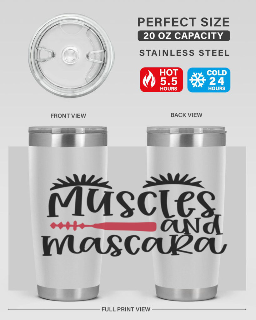 Muscles and mascara design Style 221#- make up- Tumbler
