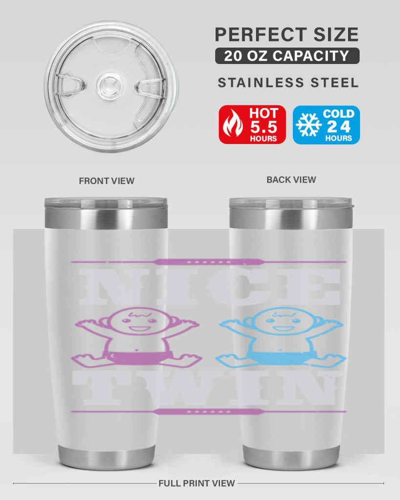 Nice Twin Style 26#- baby shower- tumbler