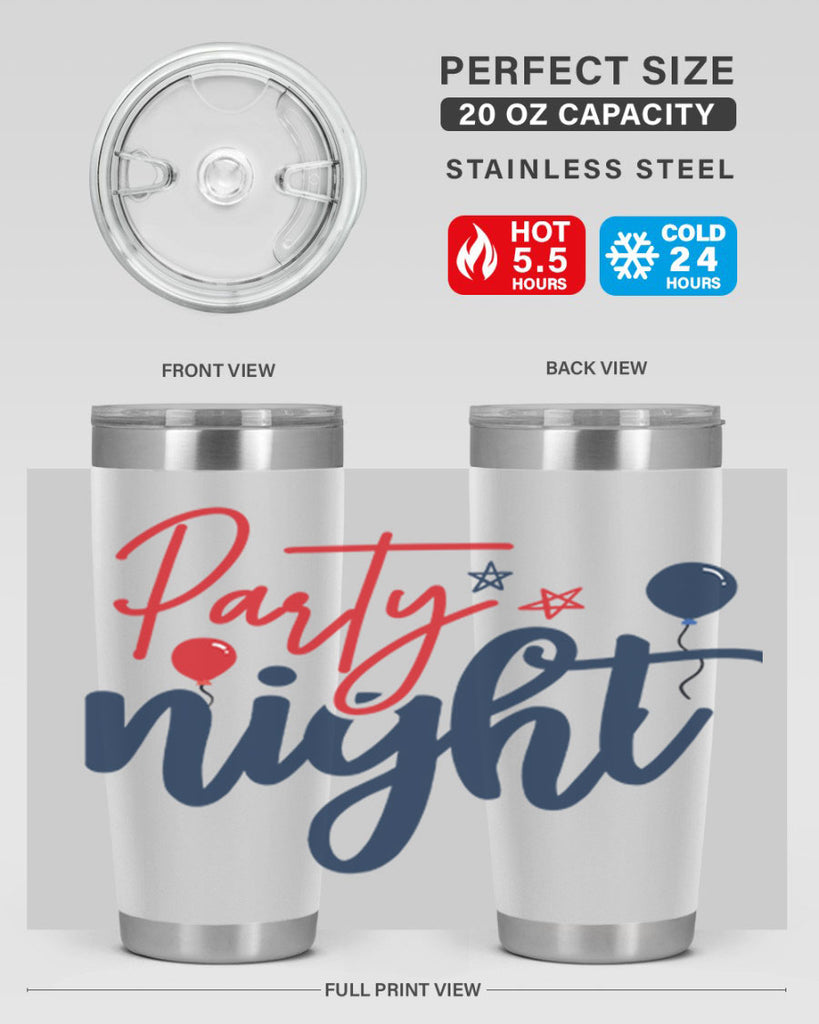 Party Night Style 84#- Fourt Of July- Tumbler