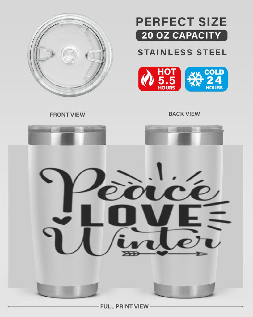 Peace Love Winter 331#- winter- Tumbler