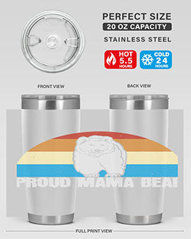 Proud mama bear 26#- Bears- Tumbler