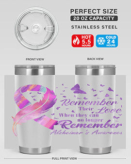 Remember heir Love Alzheimer Awareness 213#- alzheimers- Tumbler