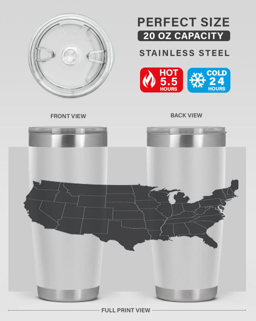 Separate Color Map Style 71#- Fourt Of July- Tumbler