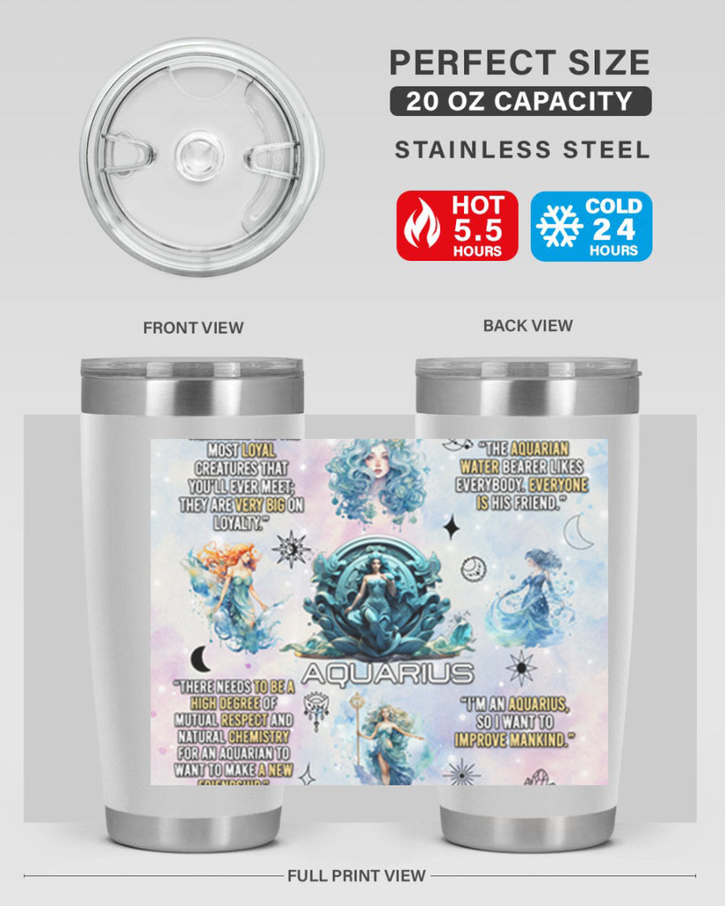 StraightAquarius 468#- zodiac- Tumbler