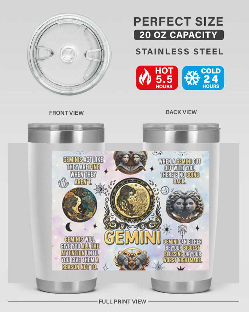 StraightGemini 472#- zodiac- Tumbler